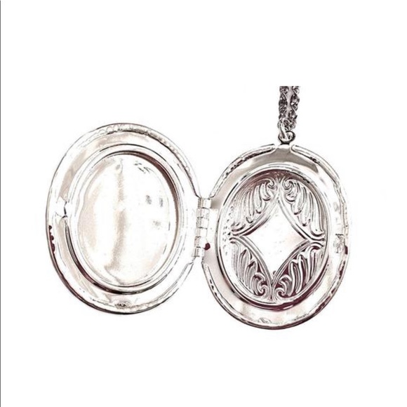 Skull with Roses Cameo Locket Necklace, Day of the Dead - Picture 3 of 3